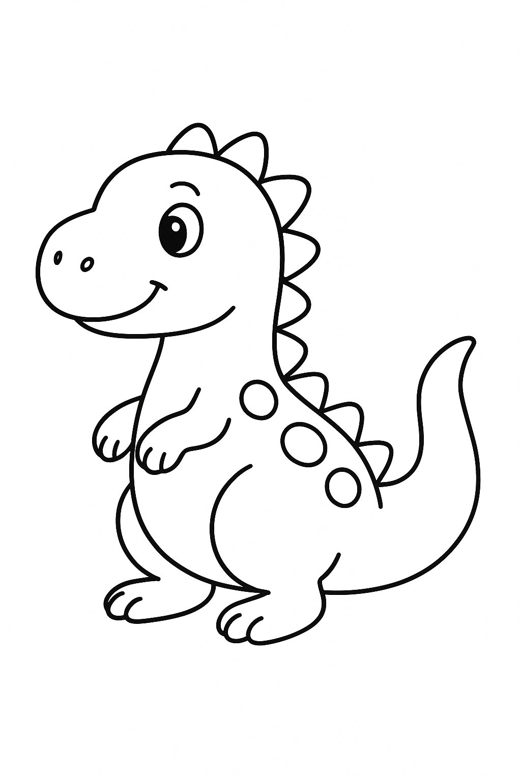 Bé tập tô màu khủng long