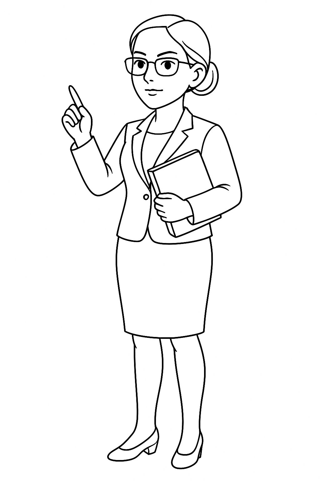 Tô màu chân dung cô giáo 2025 - Tranh tô màu cho bé tải PDF