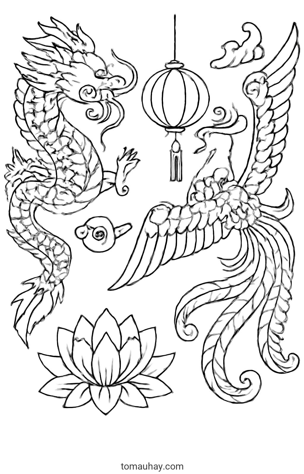 Tranh tô màu nhiều chi tiết cho bé 2026 | Tải PDF miễn phí - Hoa văn phương Đông