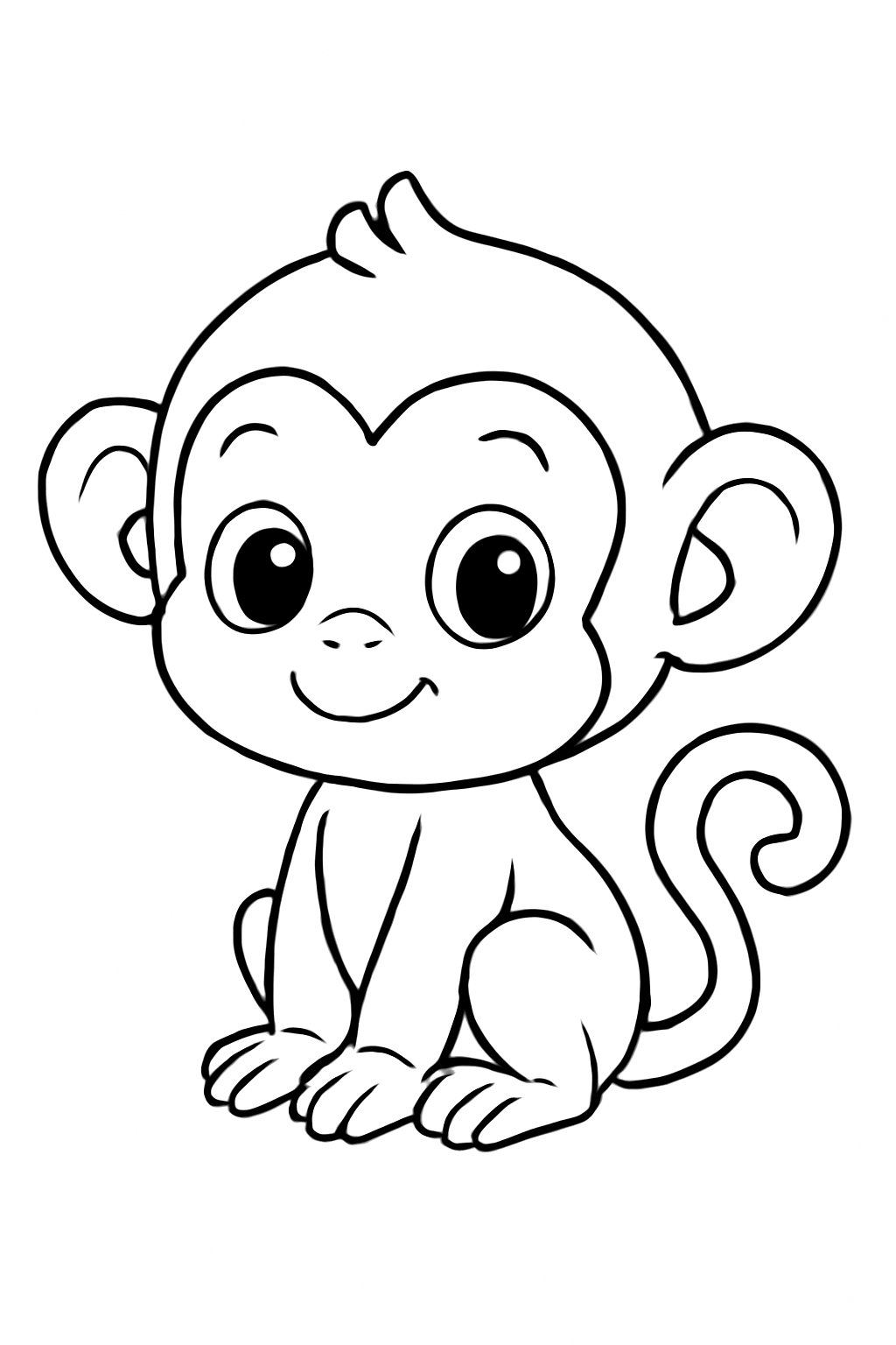 Khỉ hoạt hình dễ thương