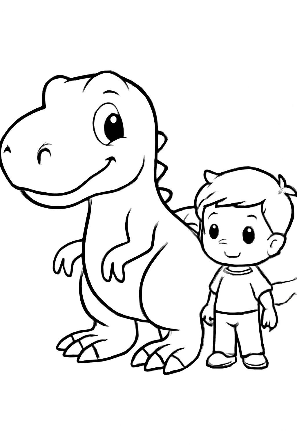 Khủng long bạo chúa với bé trai