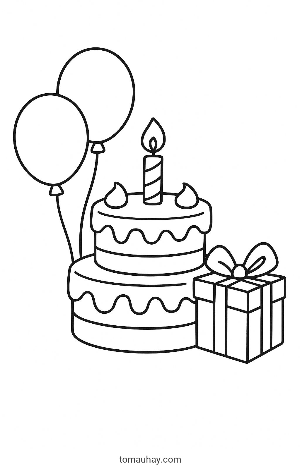 Tranh tô màu cho bé 3 4 tuổi 2026 - Đơn giản - Dễ Tô - Giúp bé phát triển trí tuệ - Lễ hội và sinh nhật