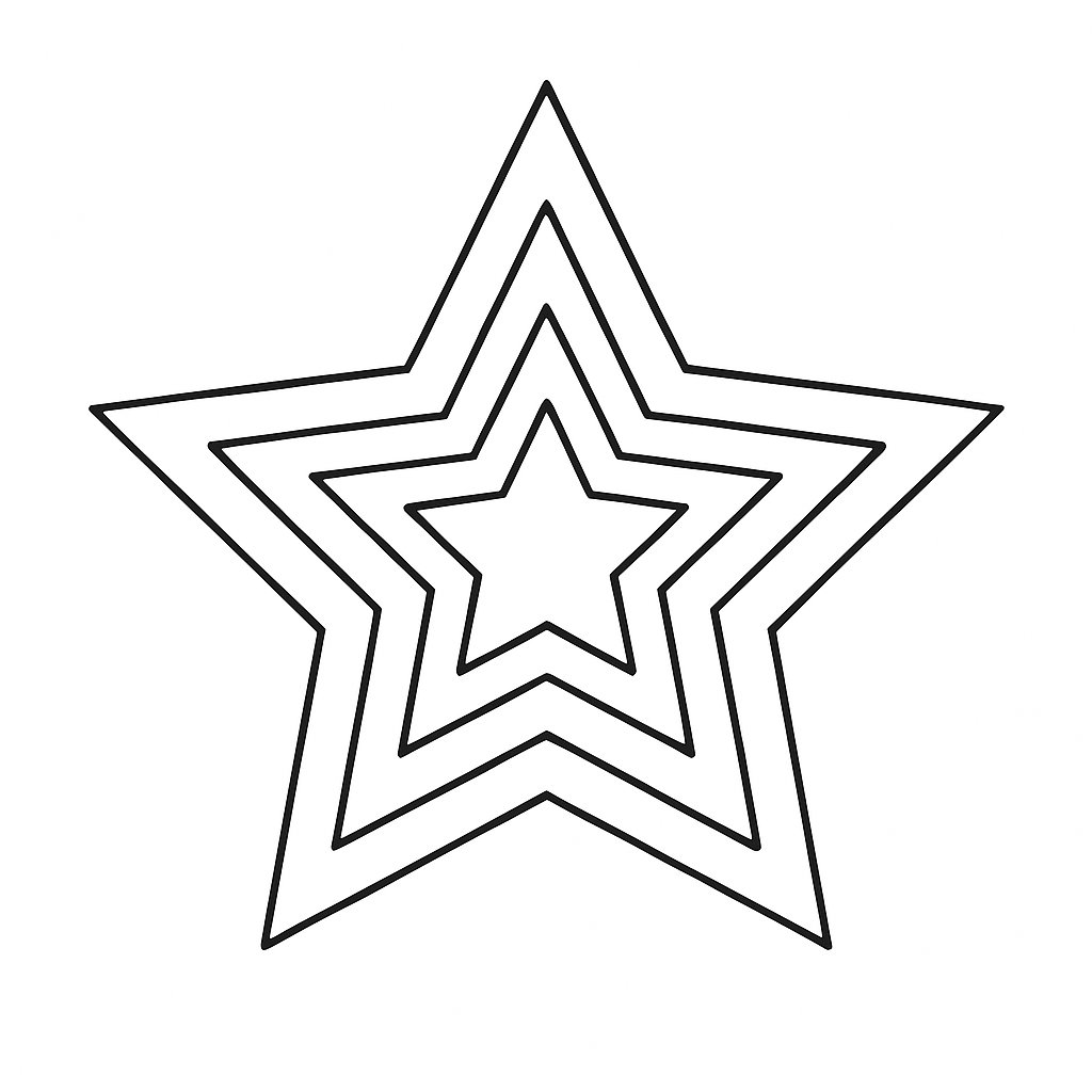 Tô màu ngôi sao cho bé 2025 | Tranh tô màu PDF miễn phí