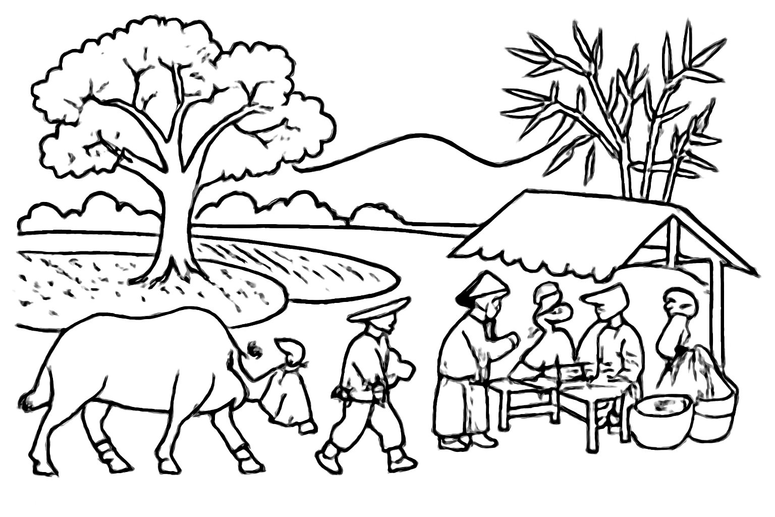 Phong cảnh quê yên bình