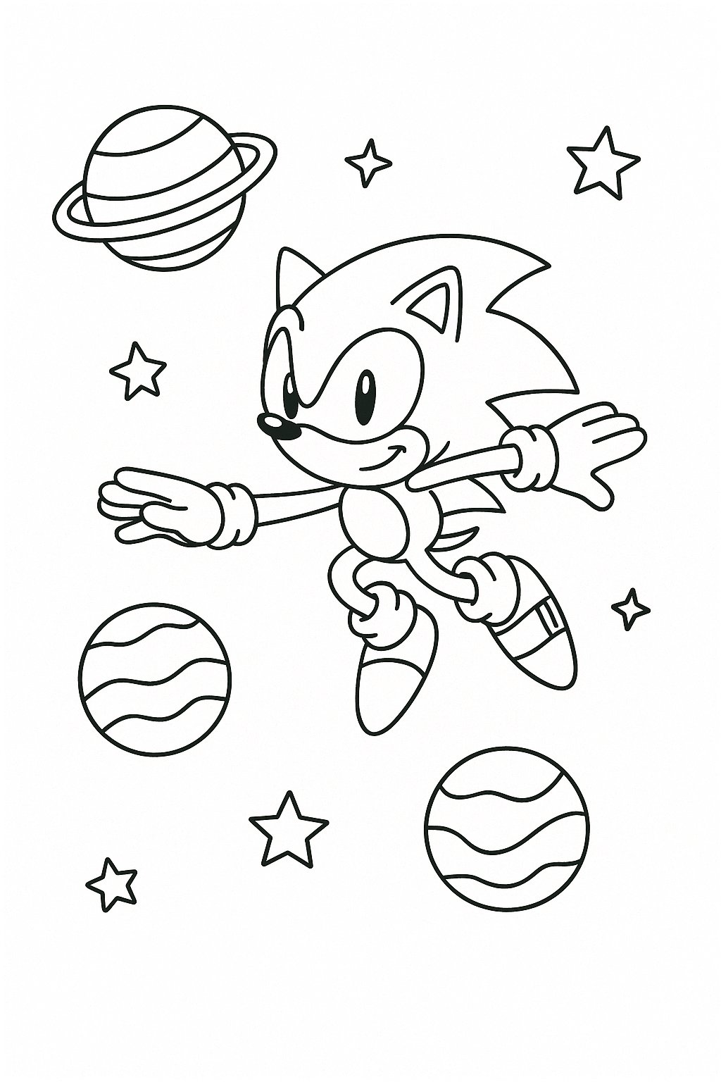 Tô màu Sonic cho bé 2025 | Tranh tô màu Sonic PDF miễn phí