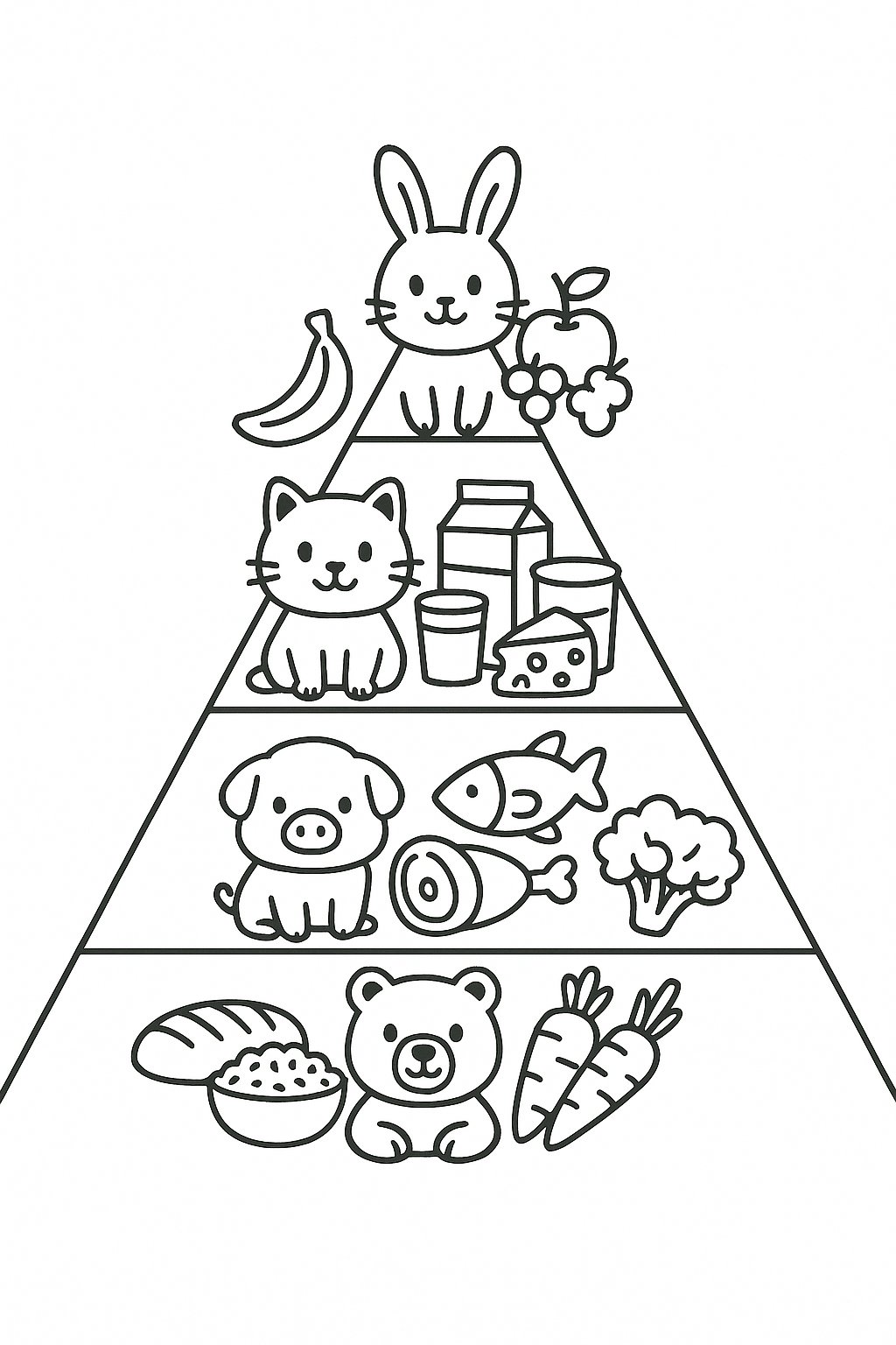 Tháp dinh dưỡng kèm động vật