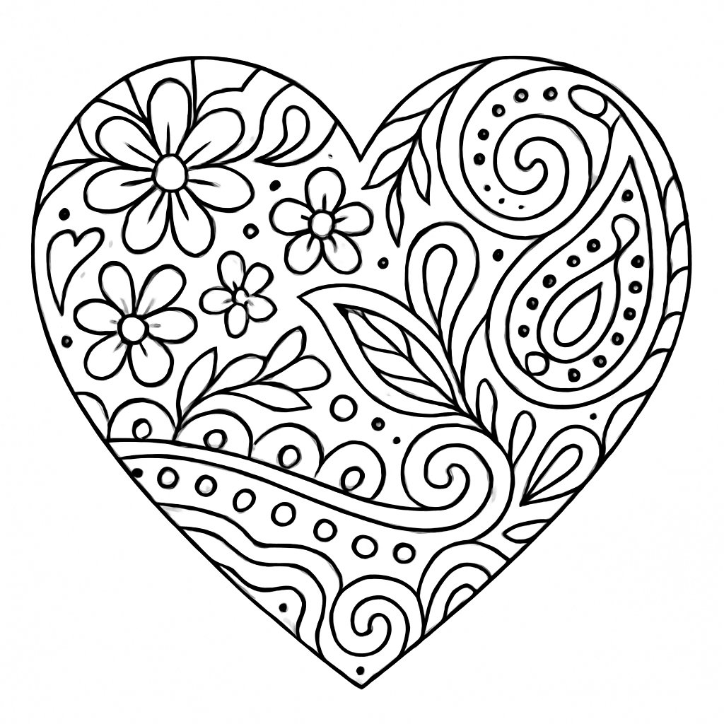 Trái tim hoa văn