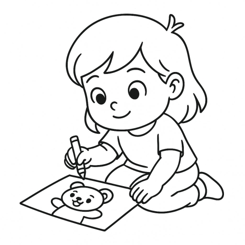 Bé tập tô màu – Hình tô màu đẹp cho bé