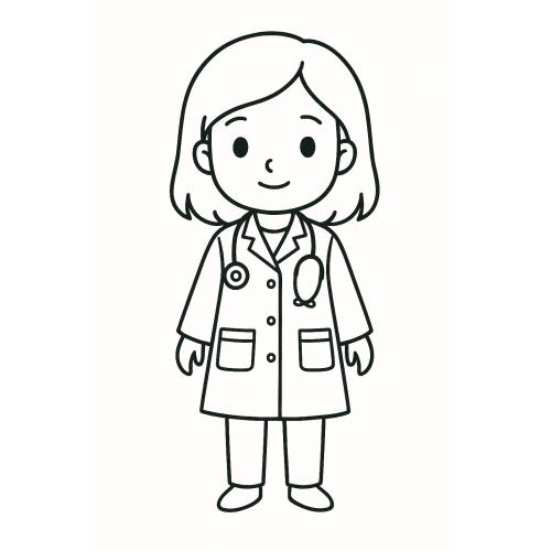 Tô màu búp bê cho bé – Hình tô màu búp bê dễ thương PDF