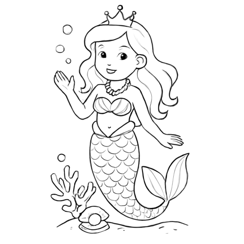 Tranh tô màu công chúa cho bé đẹp dễ thương