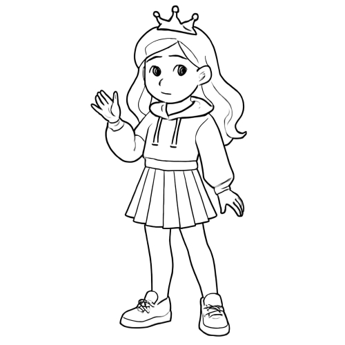 Tranh tô màu công chúa cho bé đẹp dễ thương