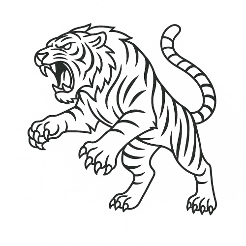 Tô màu con hổ cho bé 2025 với tranh đẹp dễ tải