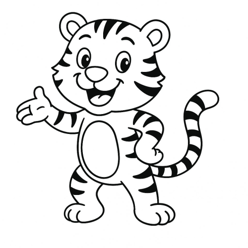 Tô màu con hổ cho bé 2025 với tranh đẹp dễ tải