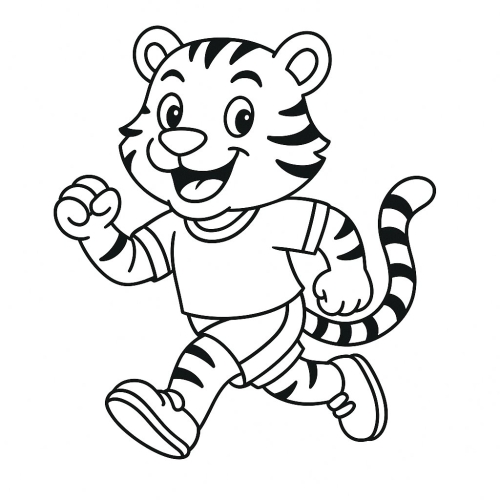Tô màu con hổ cho bé 2025 với tranh đẹp dễ tải