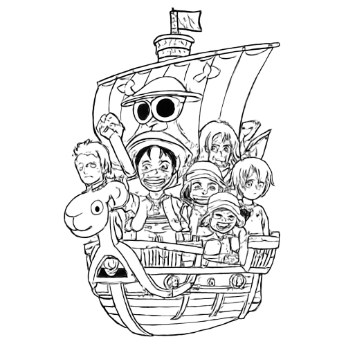 Tranh tô màu One Piece cho bé 2025 | Hình tô màu PDF