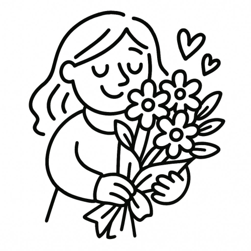 Tranh tô màu tặng mẹ cho bé 2025 - Hình tô màu PDF