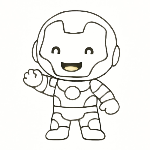 Tô màu Người Sắt cho bé 2025 - Hình và PDF sinh động