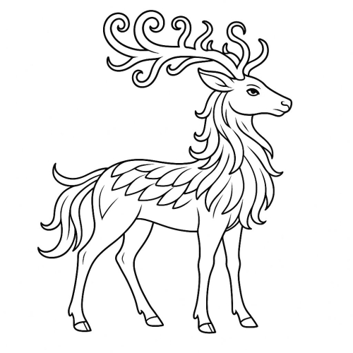 Tranh Tô Màu Con Nai Cho Bé - Sáng Tạo Năm 2025