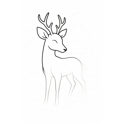 Tranh Tô Màu Con Nai Cho Bé - Sáng Tạo Năm 2025