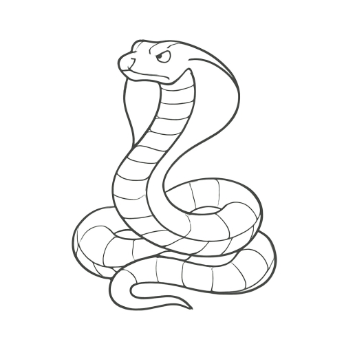 Tô màu con rắn 2025 - Tranh tô màu con rắn cho bé PDF