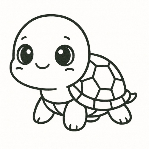 Tô màu con rùa cho bé – Hình tô màu rùa PDF miễn phí