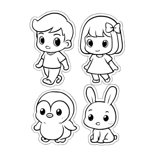 Tô màu sticker cho bé 2025 dễ tải PDF sáng tạo