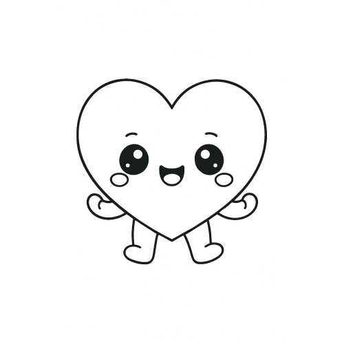 Tô màu trái tim cho bé 2025 | Tranh tô màu PDF đẹp