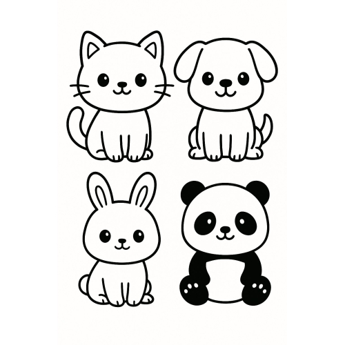 Tranh tô màu cute cho bé – Hình tô màu dễ thương PDF