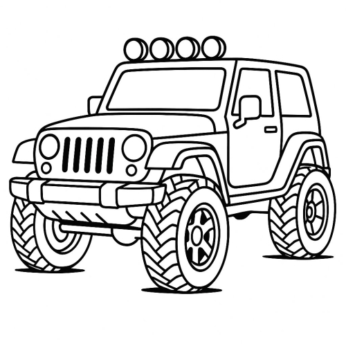 19+ Hình Tô màu ô tô cực độc đáo phát huy trí não cho bé