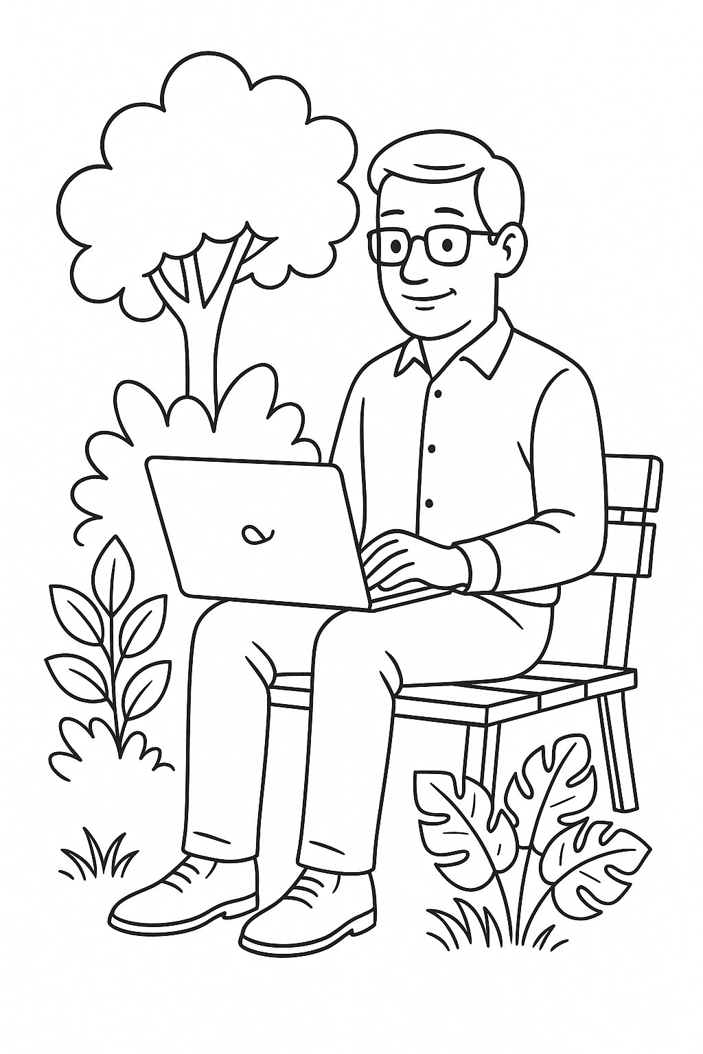 Bố làm việc ngoài trời