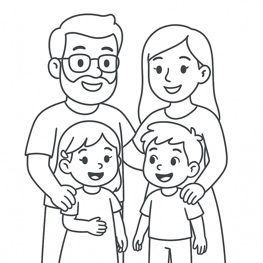 Bố với gia đình