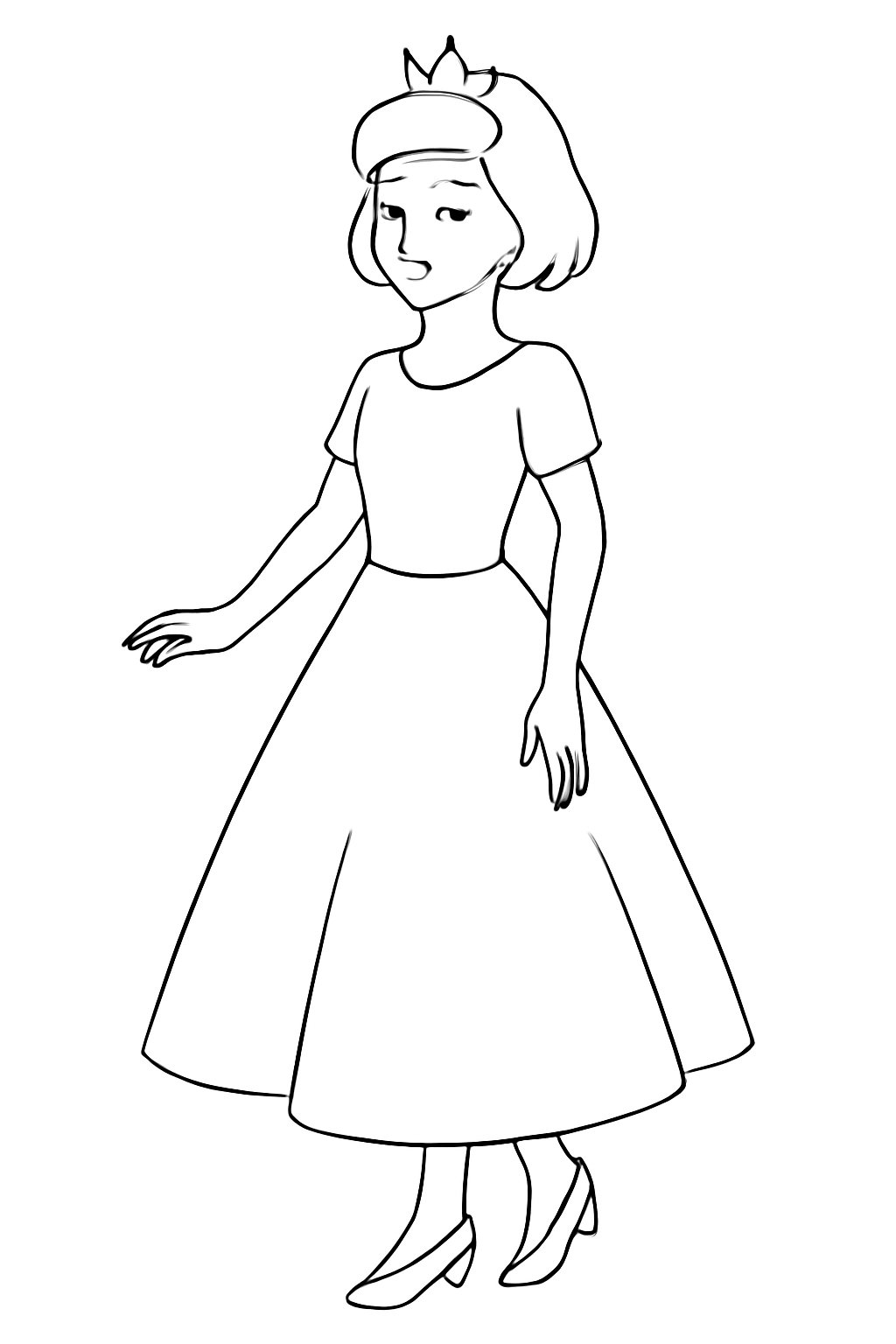 Tô màu công chúa Lọ Lem cho bé 2025 - Hình ảnh đẹp, dễ thương