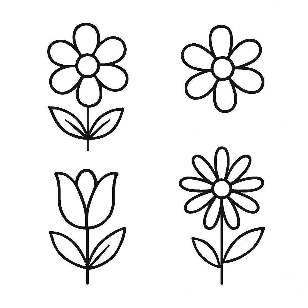 Hình hoa đơn giản