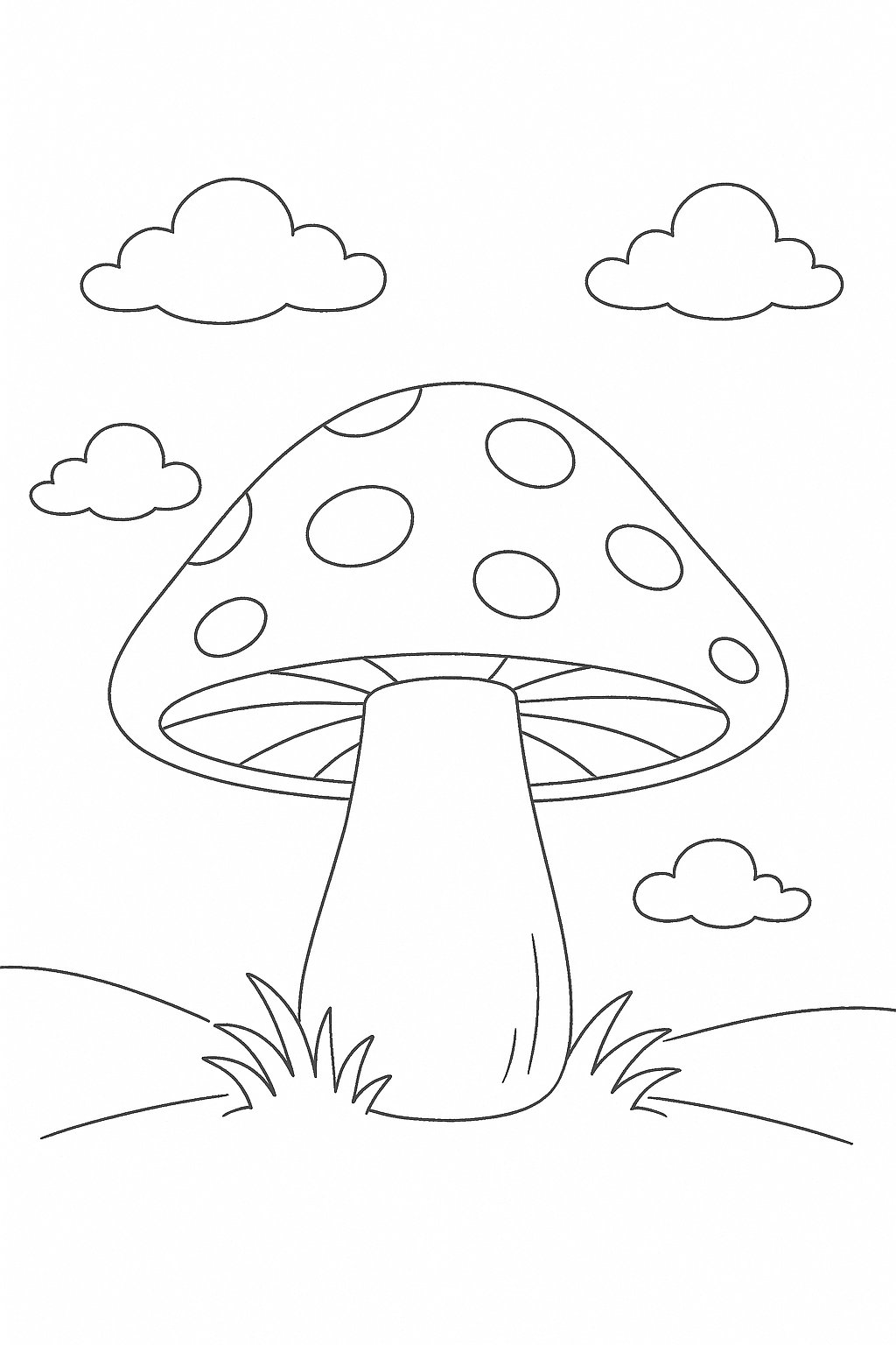 Nấm với mây trời