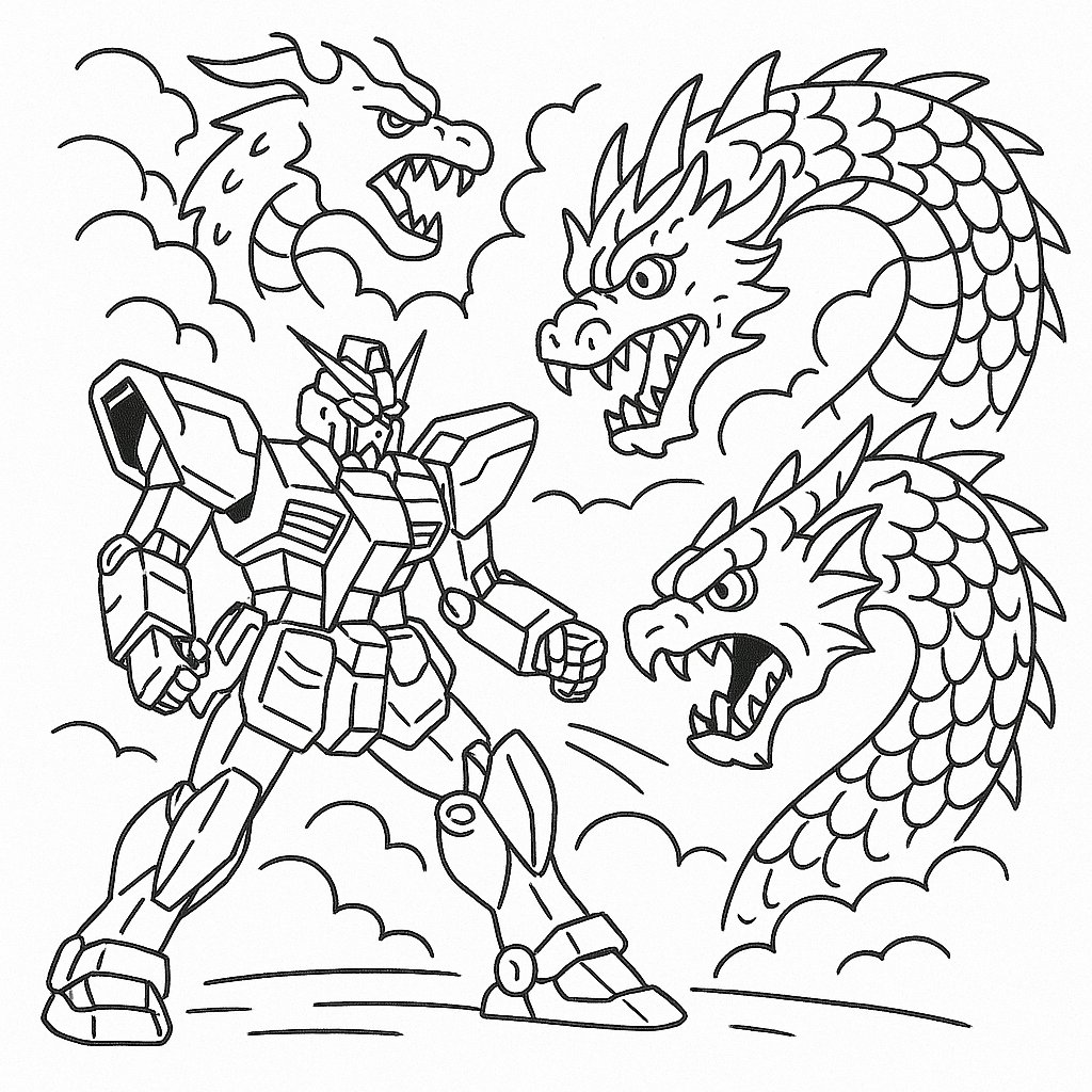 Phong cách Gundam với quái vật