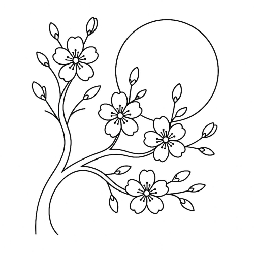 Tranh Tô Màu Cây Hoa Đào Cho Bé Năm 2025 - Khám Phá Mùa Xuân