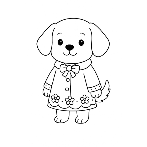 20+ ảnh Tô màu con chó 2025 cực đáng yêu cho đam mê của bé