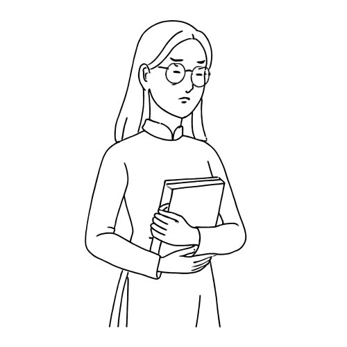 Tranh Tô Màu Cô Giáo Mặc Áo Dài Năm 2025 - Sáng Tạo Cho Bé