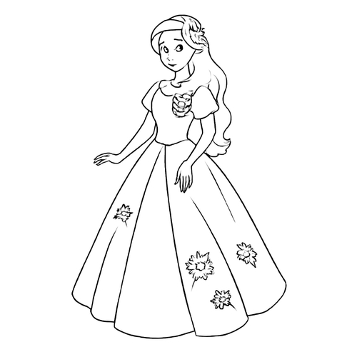 Tô màu công chúa Lọ Lem cho bé 2025 - Hình ảnh đẹp, dễ thương