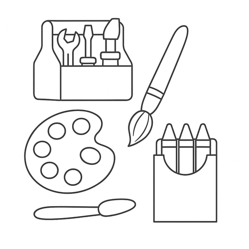 Tranh tô màu đồ chơi cho bé 2025 - PDF tải về