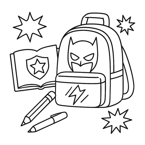 Tranh tô màu đồ dùng học tập cho bé 2025 - PDF tải về