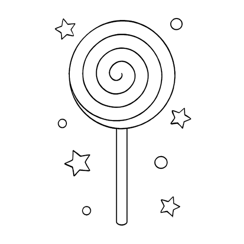 Tô màu kẹo mút cho bé 2025 - Tranh tô màu vui nhộn