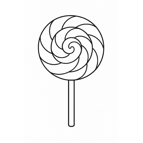 Tô màu kẹo mút cho bé 2025 - Tranh tô màu vui nhộn