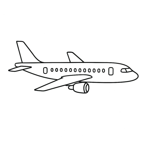 Tranh Tô Màu Phương Tiện Giao Thông Đường Hàng Không Cho Bé Năm 2025