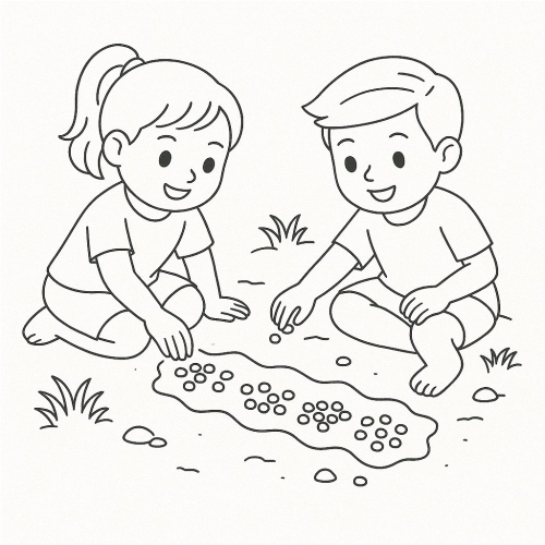 Tranh Tô Màu Trò Chơi Dân Gian Cho Bé Năm 2025