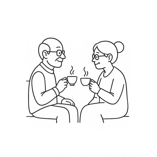 Tranh Tô Màu Ông Bà Cho Bé Năm 2025