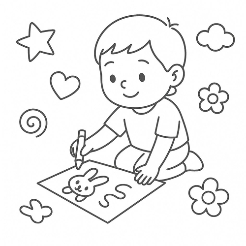 Em Bé Tô Màu - Tranh Tô Màu Cho Bé Năm 2025