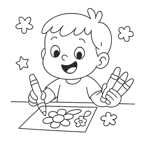 Em Bé Tô Màu - Tranh Tô Màu Cho Bé Năm 2025