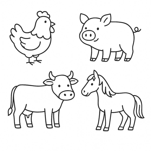 Bé Tập Tô Màu Con Vật - Tranh Tô Màu Cho Bé Năm 2025