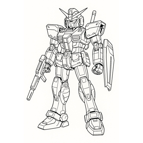 Tranh Tô Màu Gundam Cho Bé Năm 2025 - Hình Tô Màu Miễn Phí